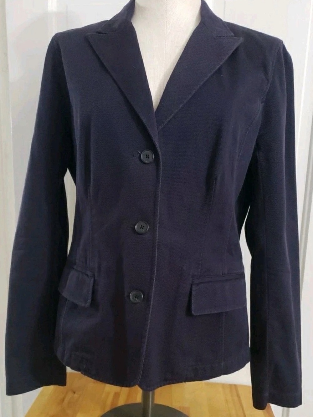 Lands' End Navy Single-Breasted Women's Blazer